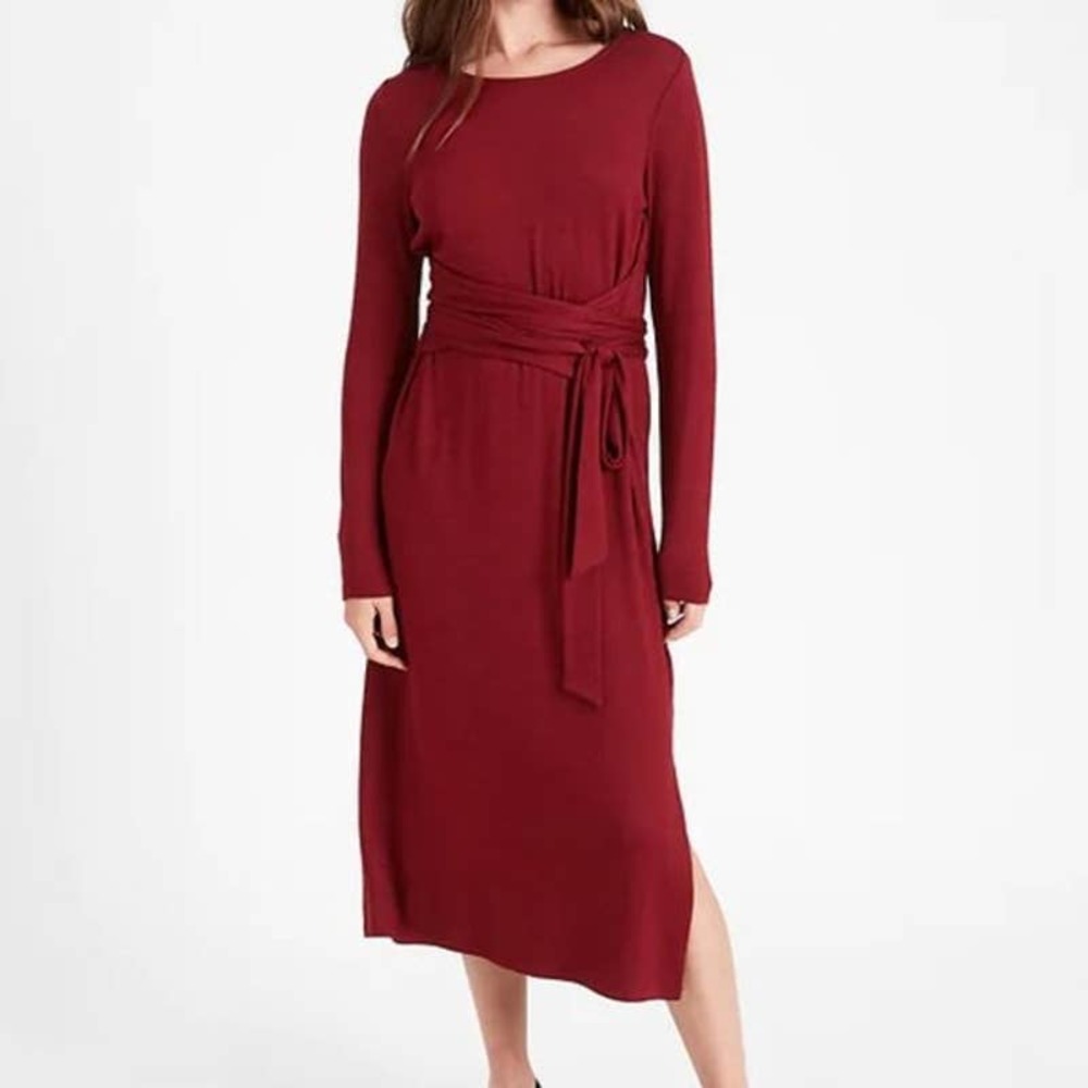 NWT BANANA REPUBLIC Luxespun Tie-Waist Dress XS
